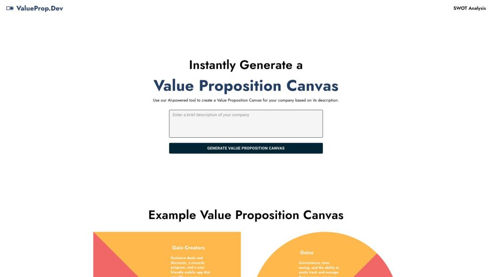 AI Value Proposition Canvas Generator: Simplify AI Project Planning Easily