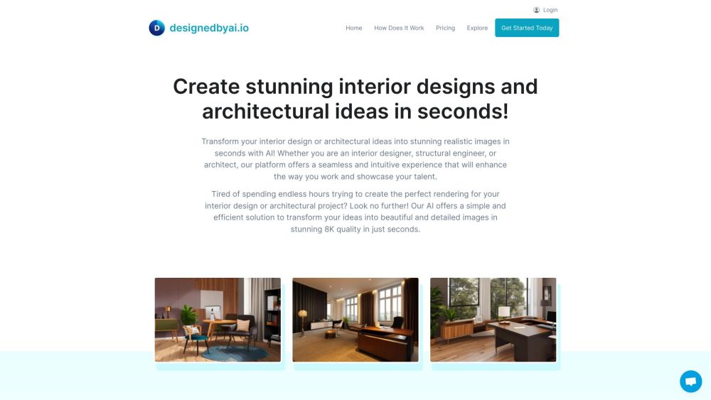 DesignedbyAI.io : Effortless AI Interior & Architectural Design Platform