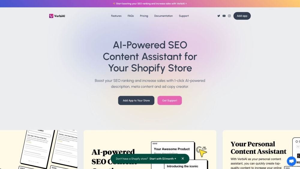 VerbiAI : AI Shopify App for SEO Content Creation