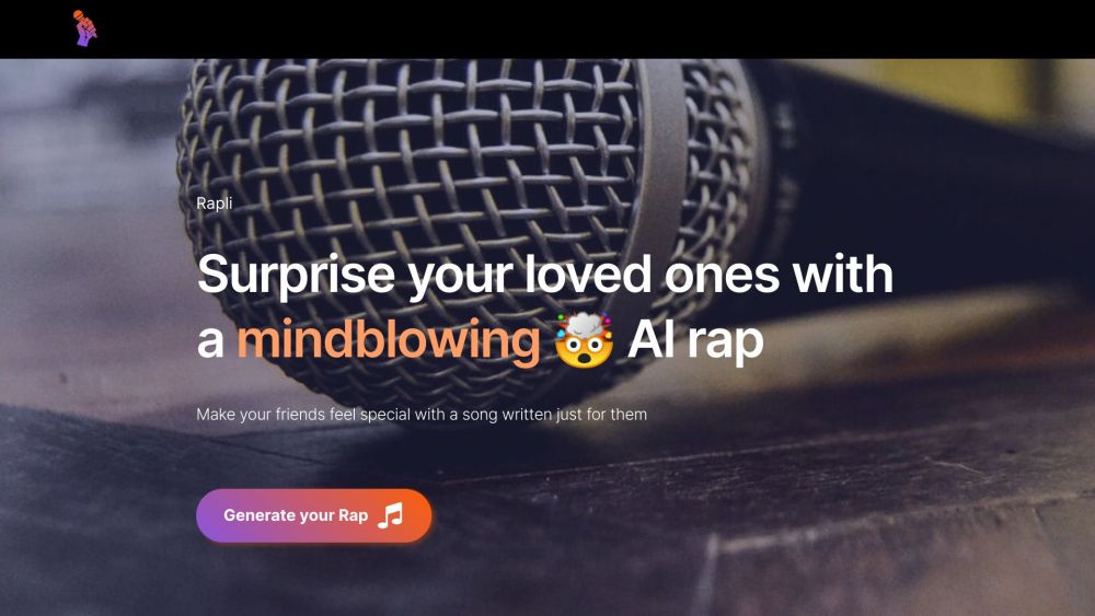 Rapli - AI Rap Generator: Personalize, Create, Share in Minutes