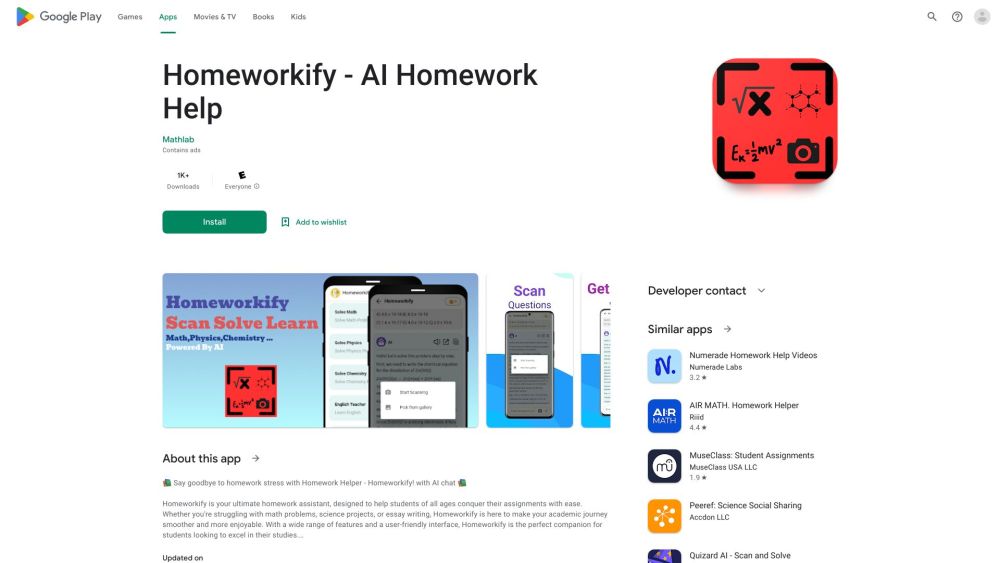 Homeworkify: AI-Powered Homework Assistant for Solving Assignments