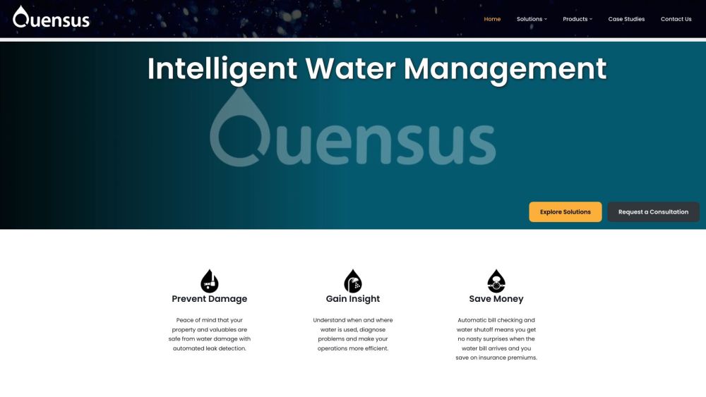 Quensus: Leak Detection, Water Waste Reduction, Bill Savings Solutions