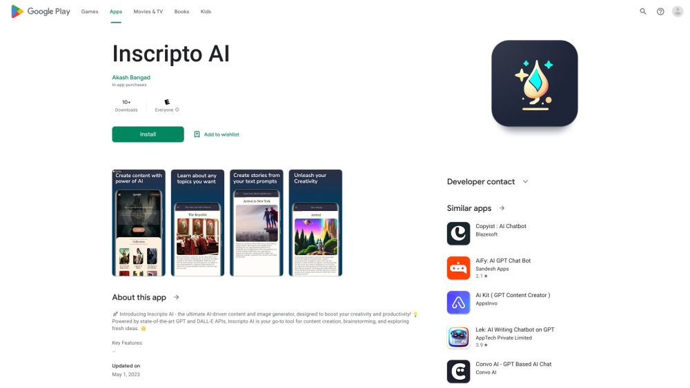 Inscripto AI: Generate Stories, Alternative Endings & Insights Effortlessly