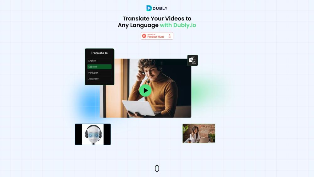 Dubly.io: AI Video Dubbing & Translation for Global Reach