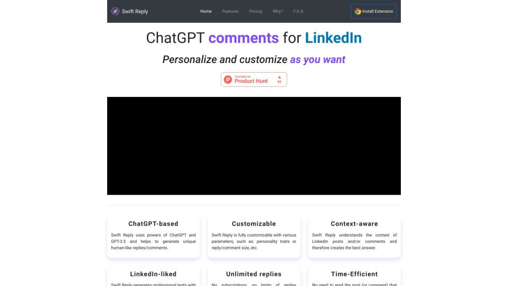 Swift Reply: AI Comment Generator for LinkedIn Using GPT-3.5