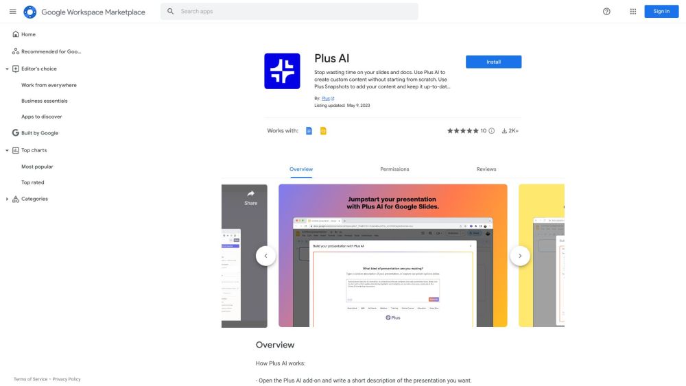 Plus AI : Create Engaging Presentations in Minutes