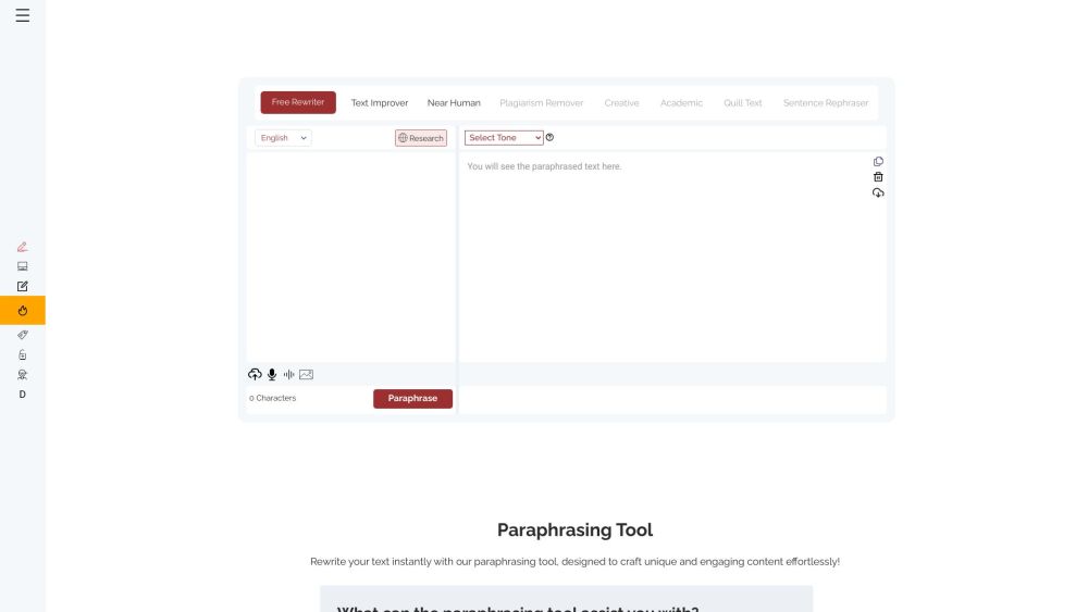 Paraphrasing Tool AI: Advanced Rephrasing for Writers, Students & Journalists