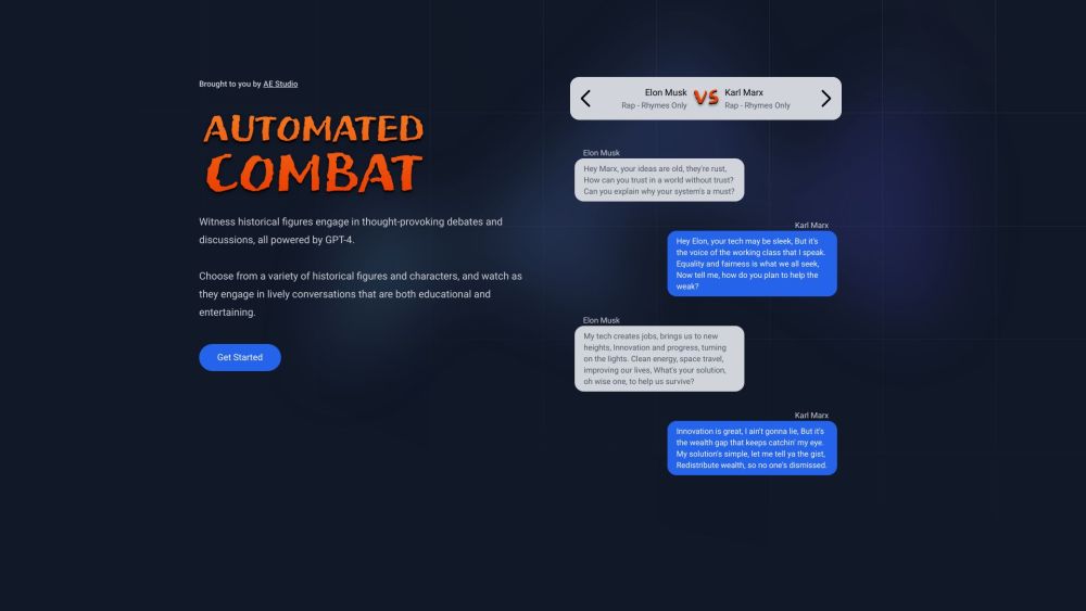 Automated Combat: AI Debates with Historical Figures & Characters