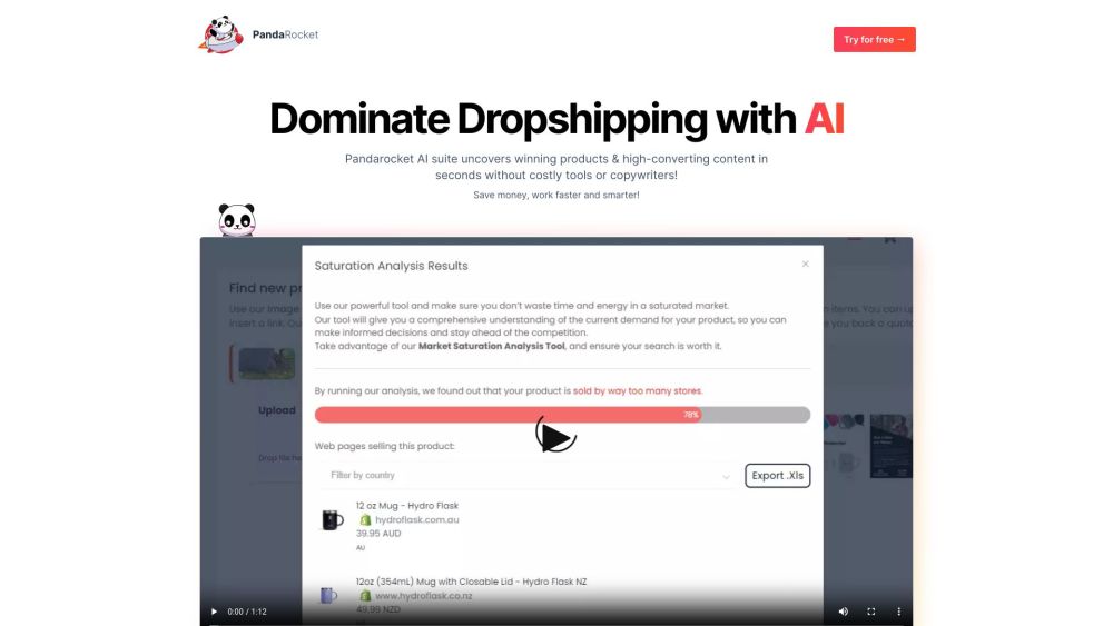 Pandarocket: AI Tools for Dropshipping Success and Market Optimization