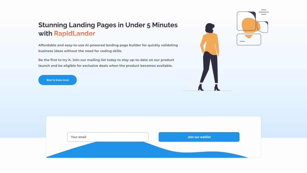 RapidLander: AI-Powered, Affordable Landing Page Builder for Entrepreneurs