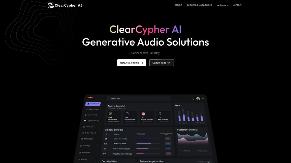 ClearCypherAI: AI-Driven Text-to-Audio, Audio-to-Text Solutions