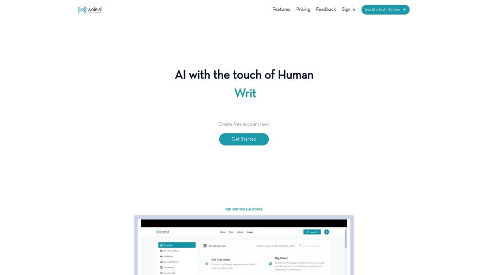 Wole.AI: AI Writing & Creative Copy Assistance for All