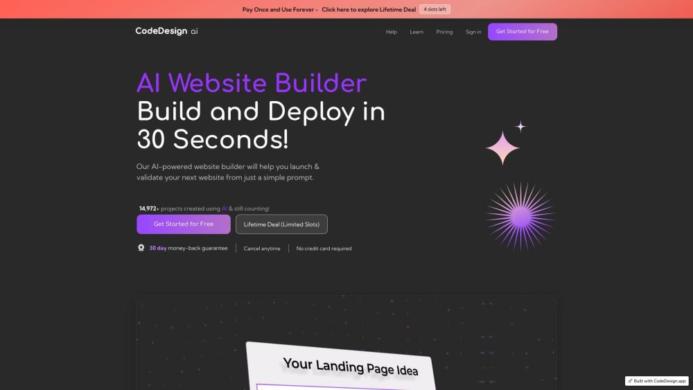 CodeDesign.ai: AI Website Builder, Customizable UI, Quick Preview