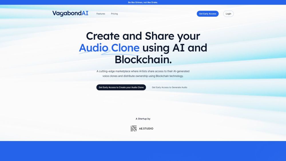 Vagabond AI : Create, Share AI Voice Clones, Blockchain Tech