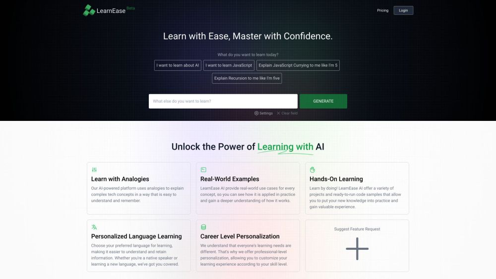 LearnEase: Simplifying Learning with Clear, Concise Guidelines