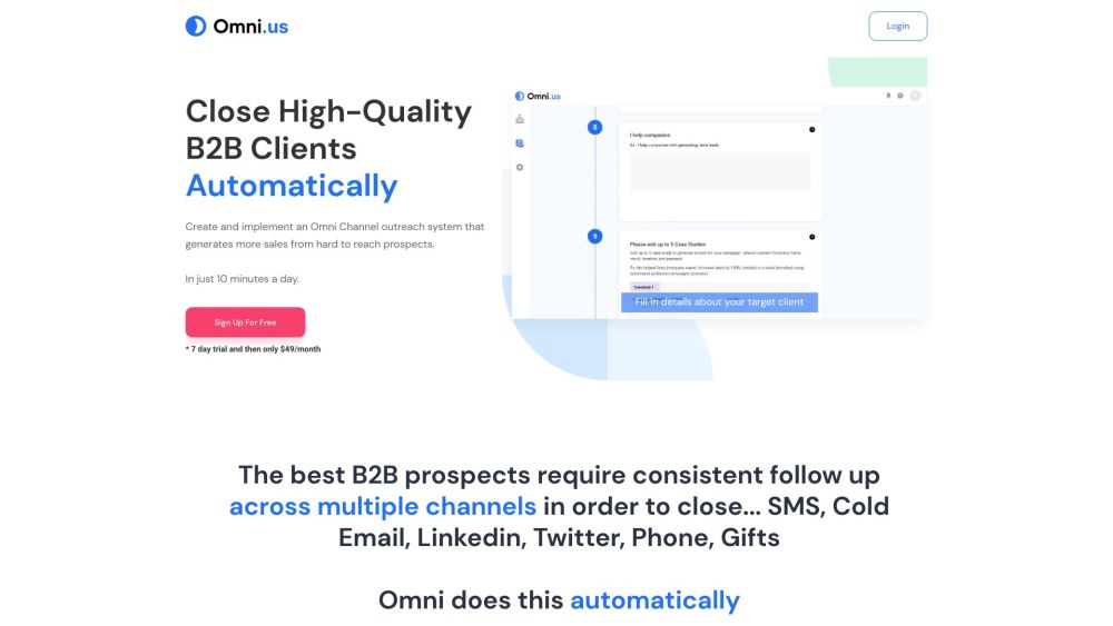 Omni System: Automation, Custom Scripts, Verified Leads, Email Campaigns