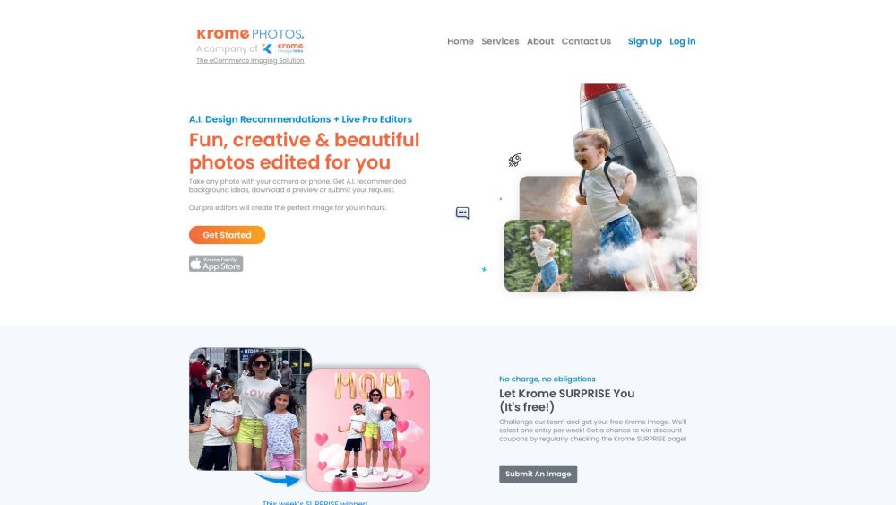 Krome Photos: AI & Pro-Edited Ecommerce & Family Images