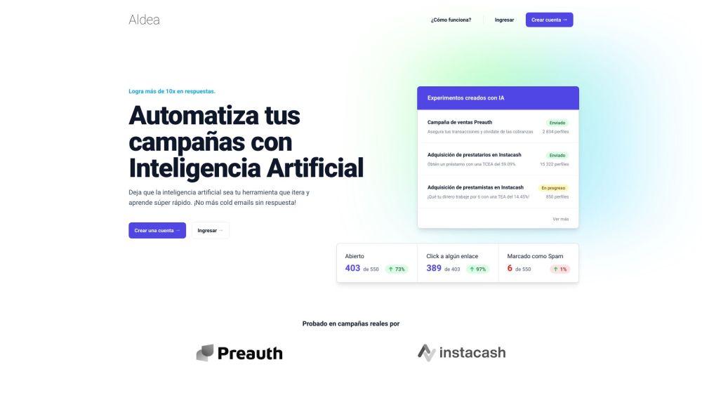 Aldea: AI-Powered Email Creation & Automation for High Response Rates