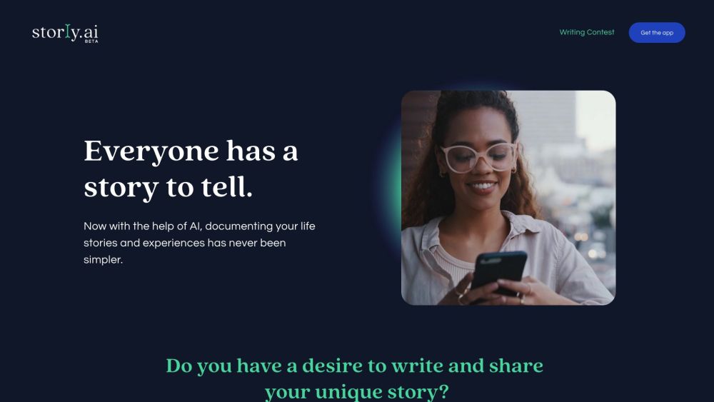 Storly.ai: AI Story Writing Tool with Prompts & Talk-to-Text