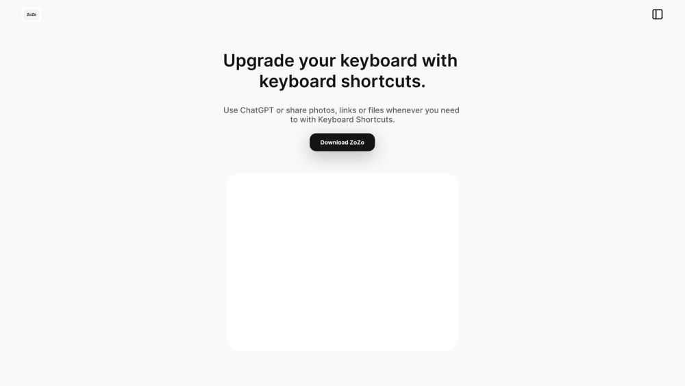 ZoZo - Simply Sharing : iOS Keyboard Shortcuts & ChatGPT Integration