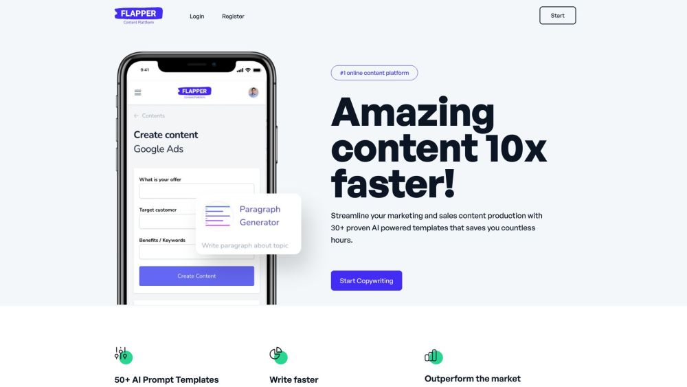 Flapper.ai: AI Content Platform for Marketing & Sales