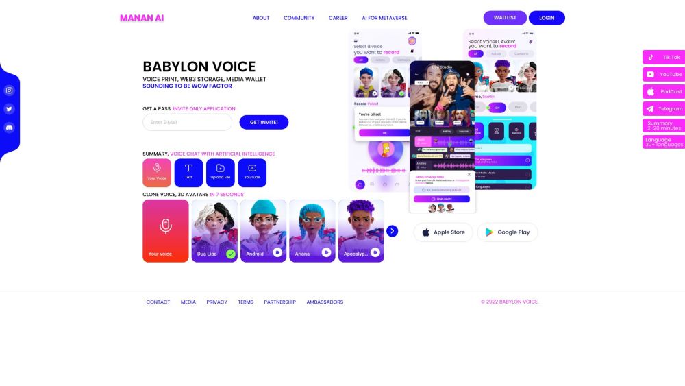 BabylonVoice: Web App with Advanced Voice Recognition Features