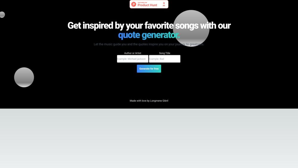 Song Quote Generator: Free Online Inspiration & Motivation Tool