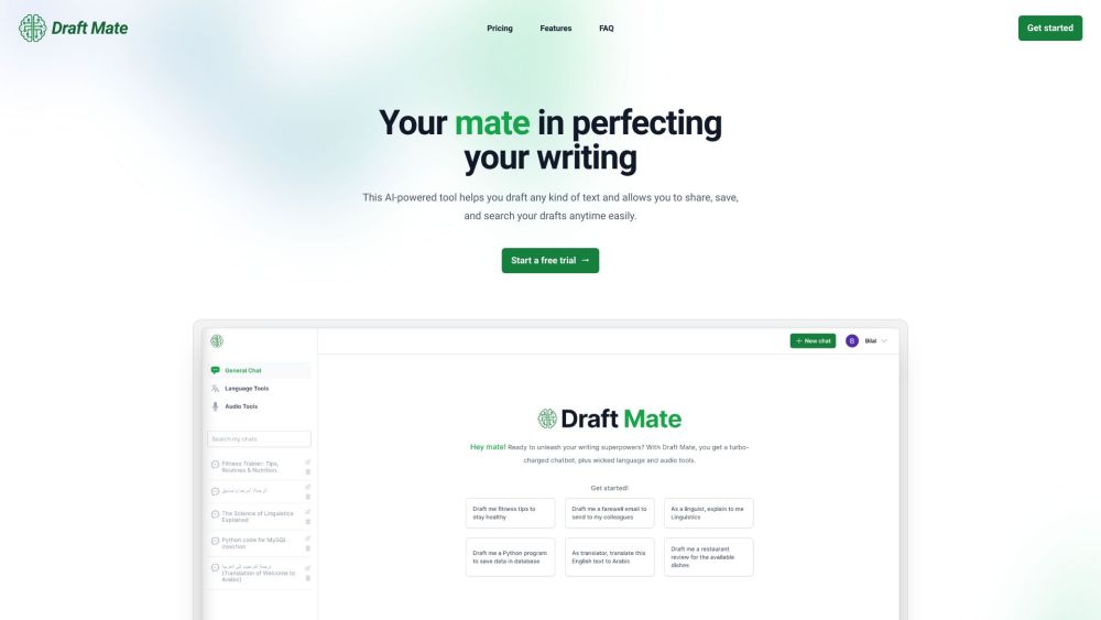 DraftMate: AI Writing, Advanced Features, 24/7 Support : Elevate Your Writing Game