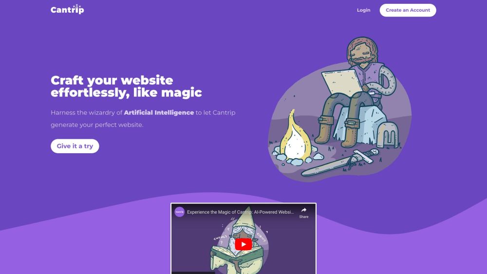 Cantrip: AI-Powered Website Builder, No Coding, Effortless Design