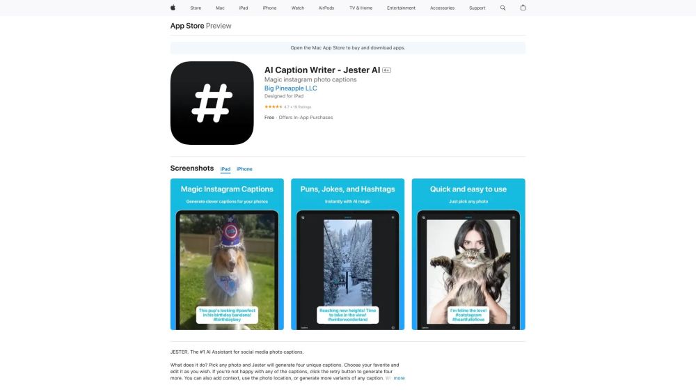 JESTER AI: Instagram Caption Writer for Creative Photos