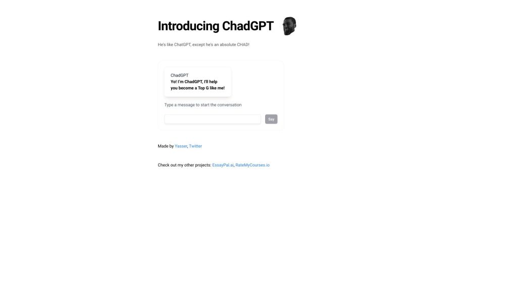 ChadGPT: AI Mentor - Boost Confidence & Enhance Social Skills ChadGPT: AI Mentor - Boost Confidence & Enhance Social Skills