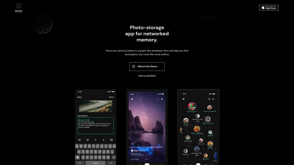 Rove: Networked Photo Storage & Easy Media Exploration App