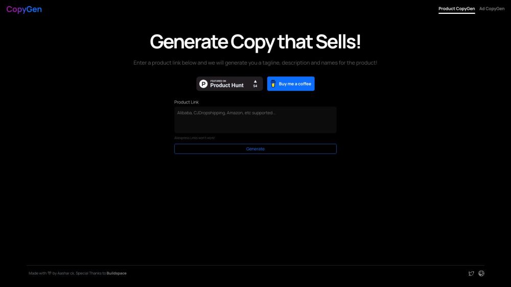 CopyGen: Generate Captivating Copy, Boost Sales Online