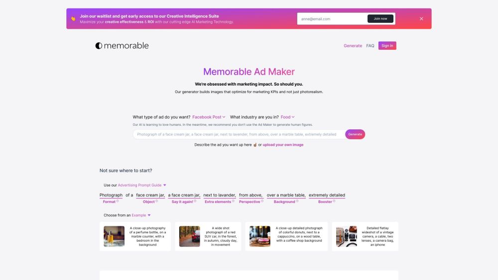 Memorable: AI Tool for Ad Optimization, Pretesting & Creative Analytics