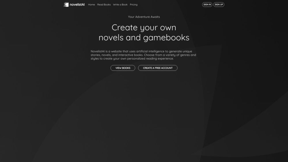 NovelistAI: AI-Crafted Stories, Novels, Interactive Books