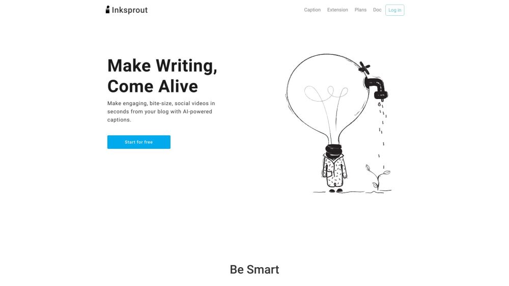 Inksprout: AI Converts Blogs to Social Videos with Captions