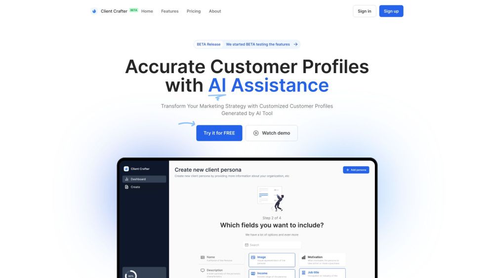 Client Crafter: AI Target Profiles, Personalized Descriptions & Layouts