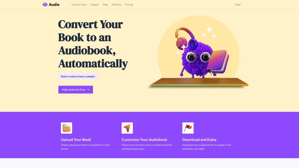 AuthorsVoice.AI: AI Audiobook Maker with Custom Voice Options