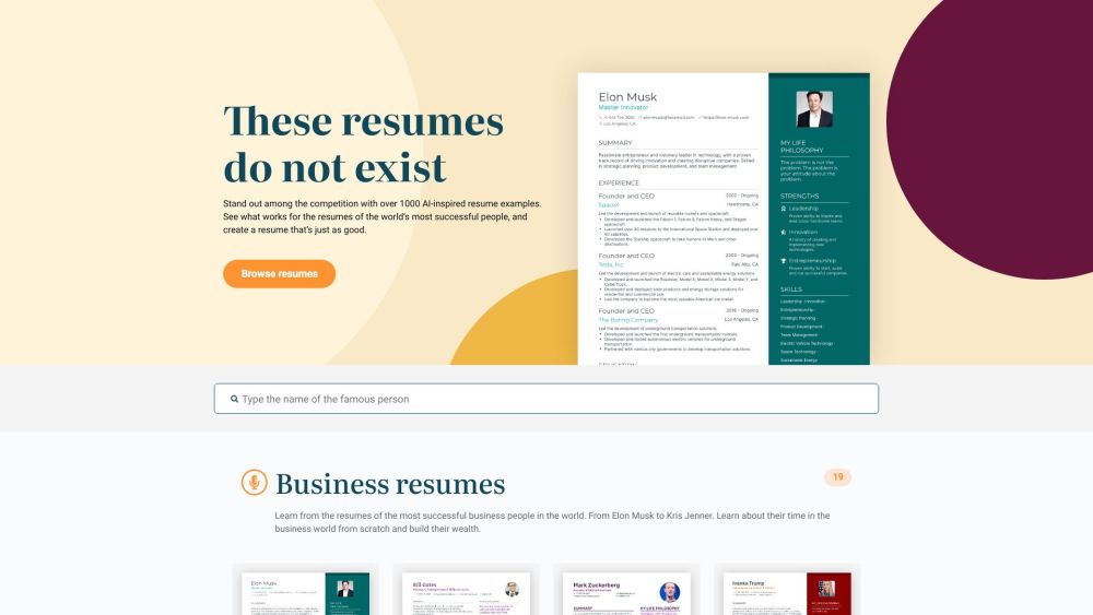 This Resume Does Not Exist: 1000+ AI-Inspired Resume Examples