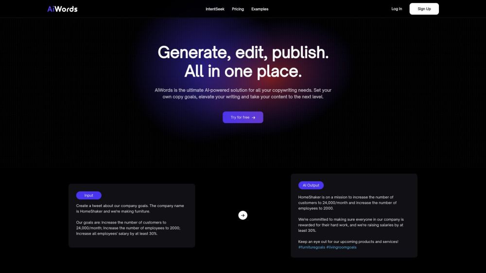 AiWords: AI-Driven Website for Efficient Copy Generation