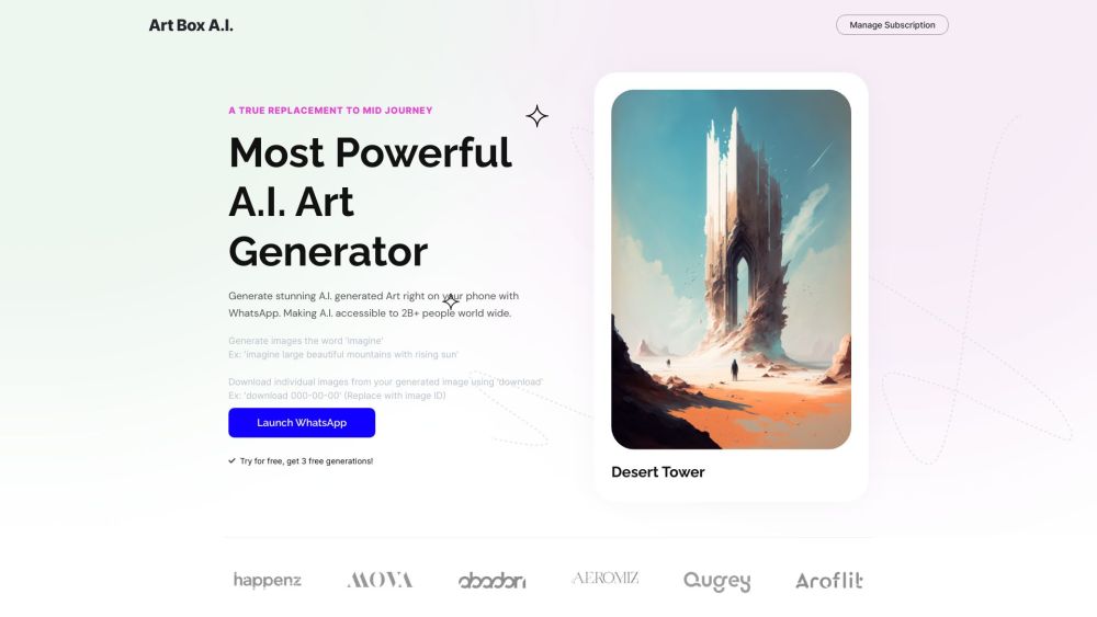 Art Box A.I.: AI-Powered Artwork Creator for Stunning Art for All