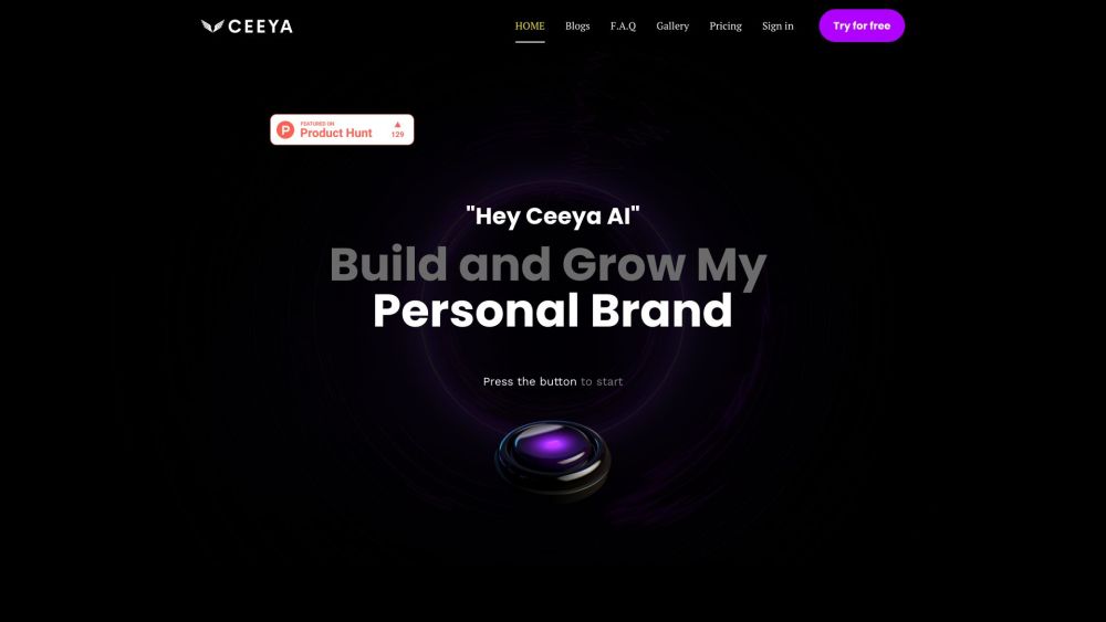 Ceeya: AI-powered Personal Branding Platform for Professionals