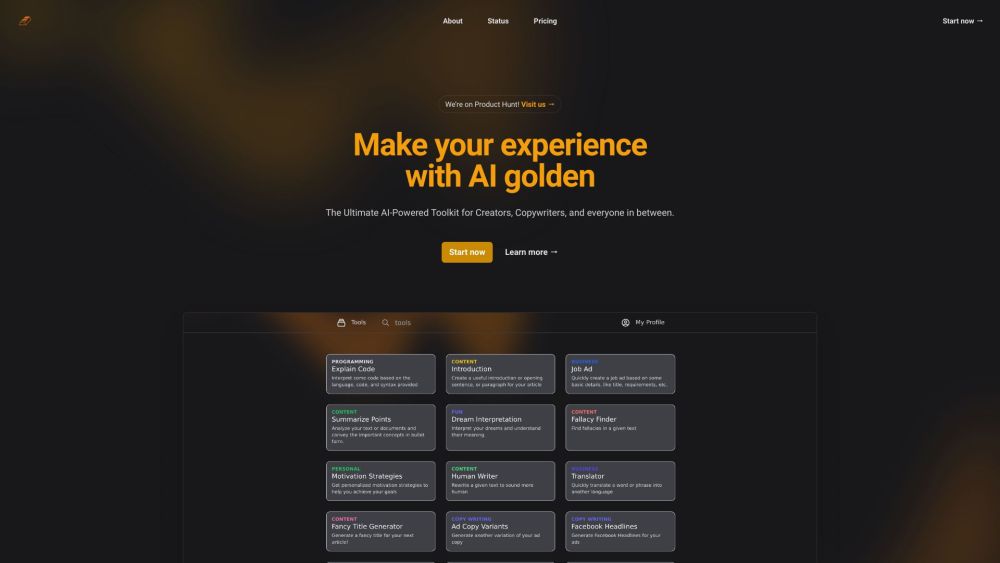 Golden Chat: AI Toolkit & Human Rewriting for Creators