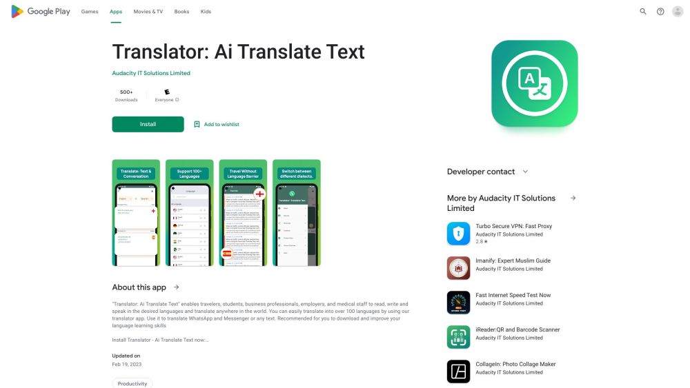 Text Translator : Real-Time Phrase & Word Translations