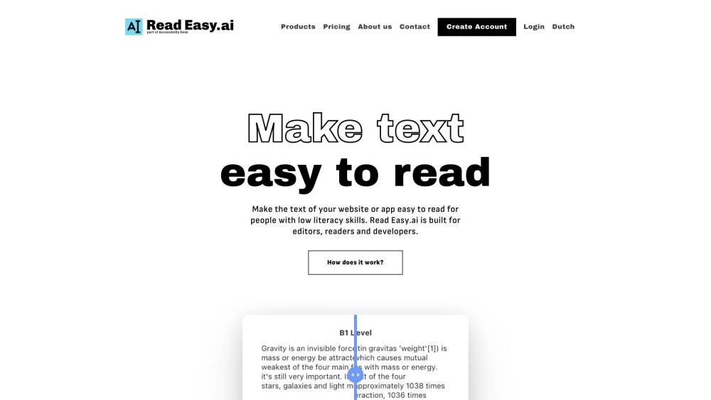 Read Easy.ai: Web Text Simplifier for Global Low Literacy Users