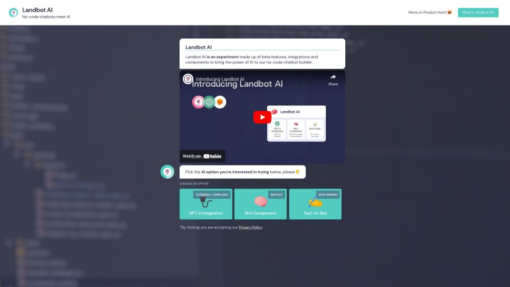 Landbot AI: No-Code Chatbot Builder and Website Creator