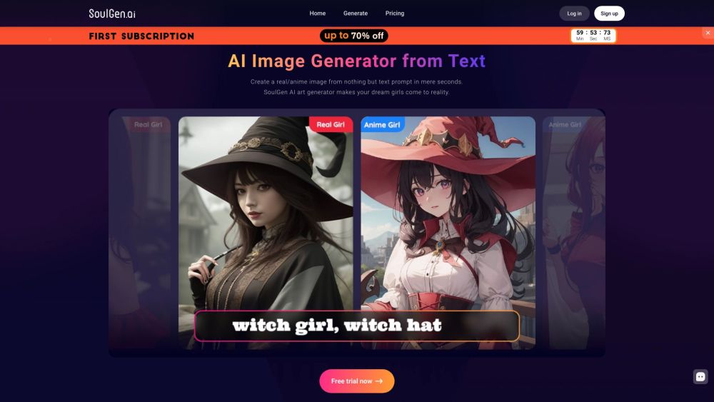 SoulGen: Free AI Image Generator for Custom Anime Art