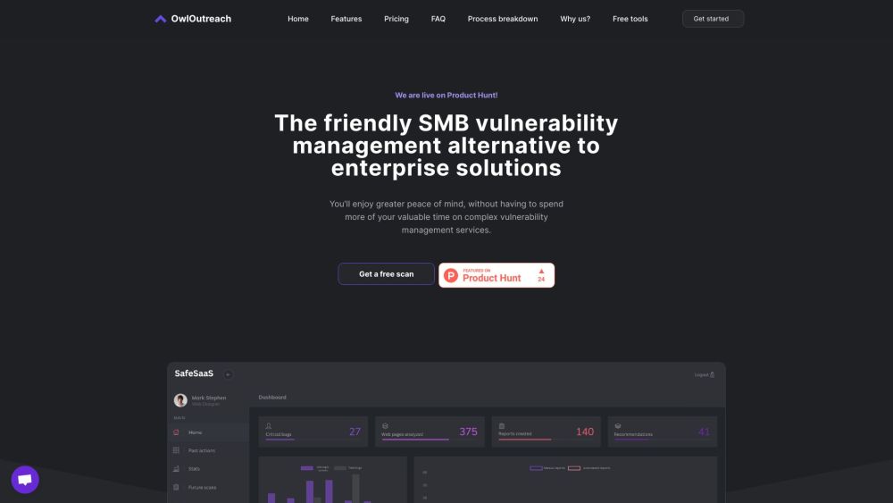 OwlOutreach: Cybersecurity & Vulnerability Assessments for SaaS/Startups