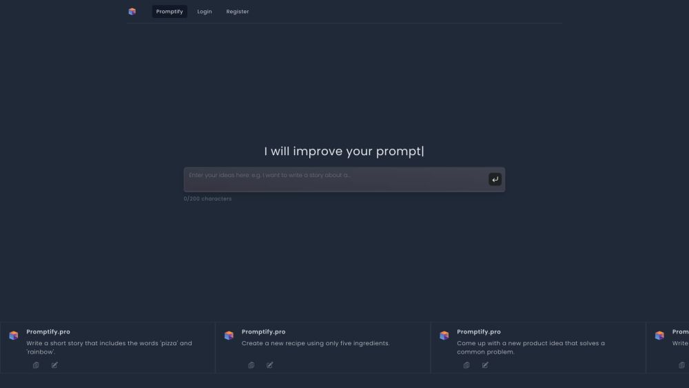 Promptify: Spark Creativity with Endless Writing Prompts