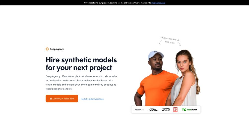 Deep Agency: AI Virtual Models for Home Photo Studio Services